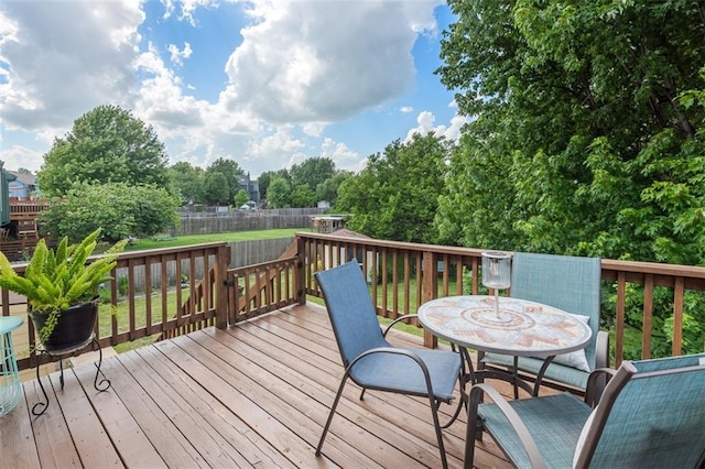 190 W Colleen Ct, Gardner, KS 66030 - wooden terrace with a fenced backyard