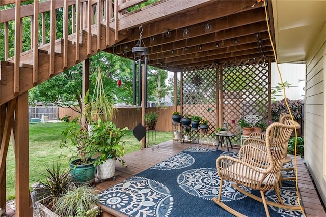190 W Colleen Ct, Gardner, KS 66030 - fenced backyard featuring a wooden deck