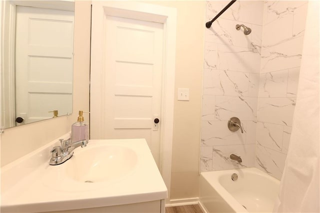 1034 E Lexington Ave, Independence, MO 64050 - full bathroom with vanity and shower / bath combo with shower curtain
