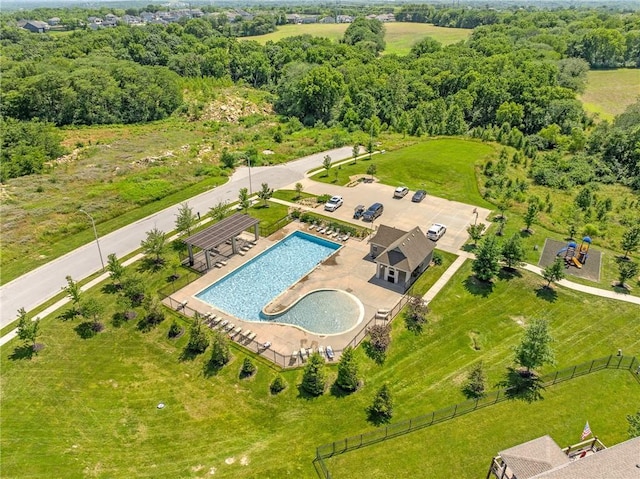 9010 N Denver Ave, Kansas City, MO 64156 - aerial view of a pool