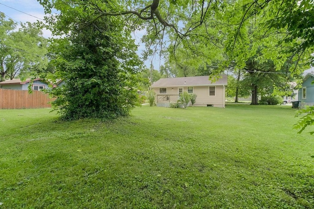 210 S 12th St, Leavenworth, KS 66048 - view of yard with a wooden deck