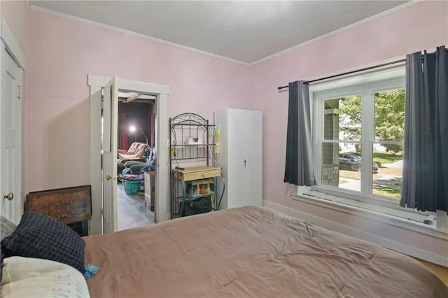 508 S Elm St, Ottawa, KS 66067 - bedroom featuring crown molding