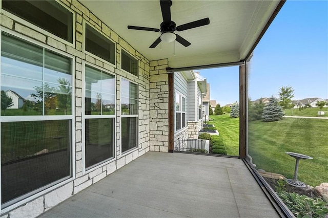 13300 W 174th Pl, Overland Park, KS 66221 - view of patio with a ceiling fan