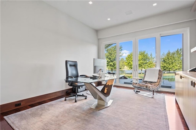 10712 W 165th St, Overland Park, KS 66221 - office area with french doors and wood finished floors