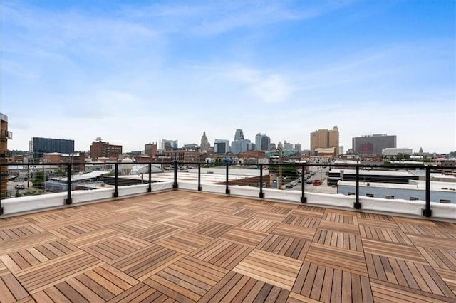 529 E 19th St, Kansas City, MO 64108 - patio / terrace with a skyline view