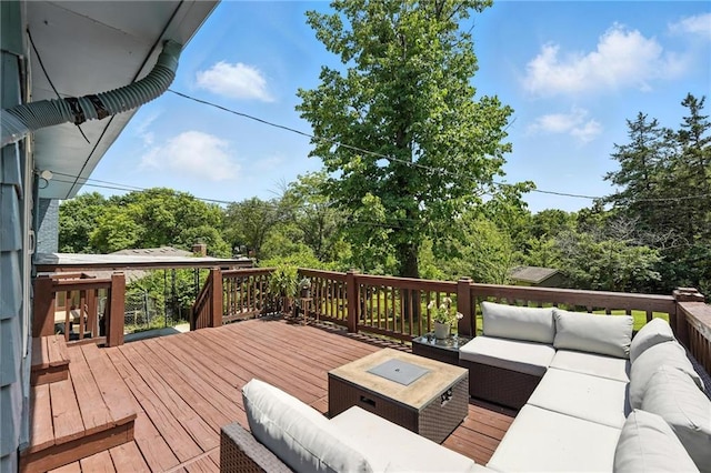 2903 E 107th Ter, Kansas City, MO 64137 - wooden deck with outdoor lounge area