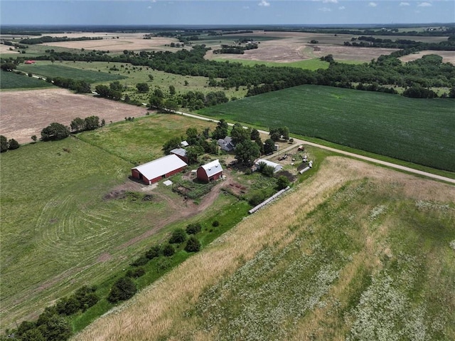 18400 Keitel Rd, Parker, KS 66072 - aerial view of property and surrounding area featuring rural landscape and large plots for crops