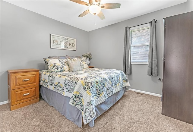 33383 Acorn Ln, Warsaw, MO 65355 - bedroom with light carpet and a ceiling fan