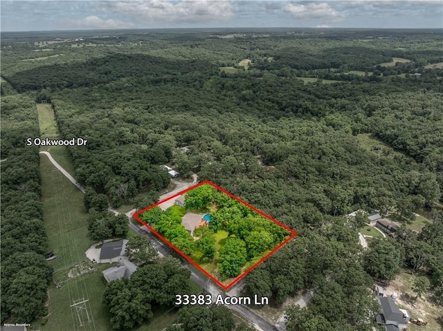 33383 Acorn Ln, Warsaw, MO 65355 - view of property location featuring a forest and property boundaries highlighted