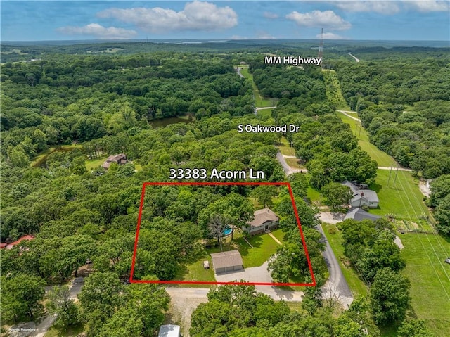 33383 Acorn Ln, Warsaw, MO 65355 - aerial overview of property's location with property parcel outlined
