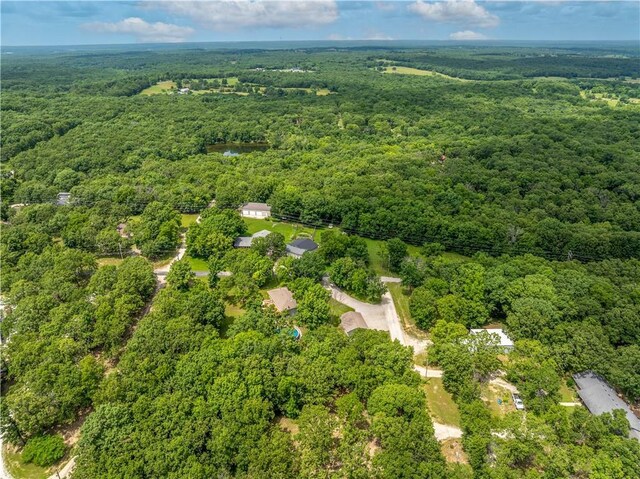 33383 Acorn Ln, Warsaw, MO 65355 - aerial view of property and surrounding area featuring a heavily wooded area