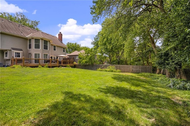 11530 Hemlock St, Overland Park, KS 66210 - fenced backyard with a deck