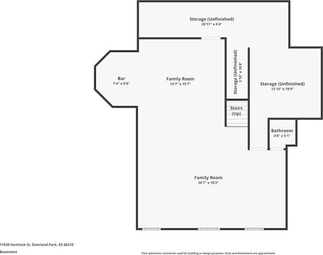 11530 Hemlock St, Overland Park, KS 66210 - view of floor plan / room layout