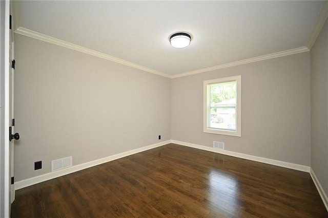 6309 E 102nd Ter, Kansas City, MO 64134 - unfurnished room featuring crown molding and dark wood-style floors