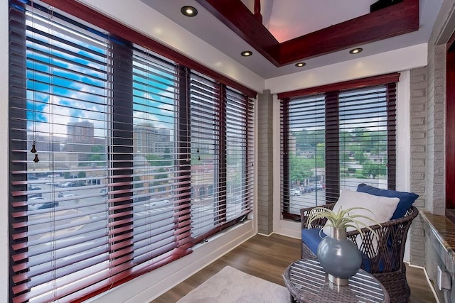 700 W 48th St Unit 301, Kansas City, MO 64112 - living area with wood finished floors and recessed lighting