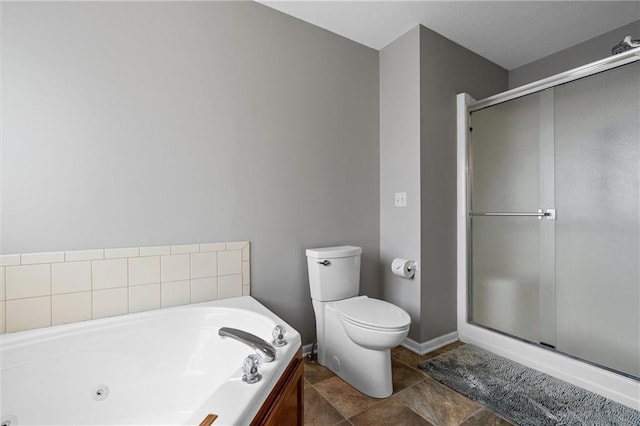 4116 NE 83rd St, Kansas City, MO 64119 - bathroom featuring a whirlpool tub and a shower stall