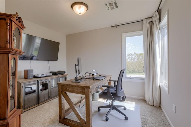 9500 N Lane Ave, Kansas City, MO 64157 - home office featuring light colored carpet and healthy amount of natural light