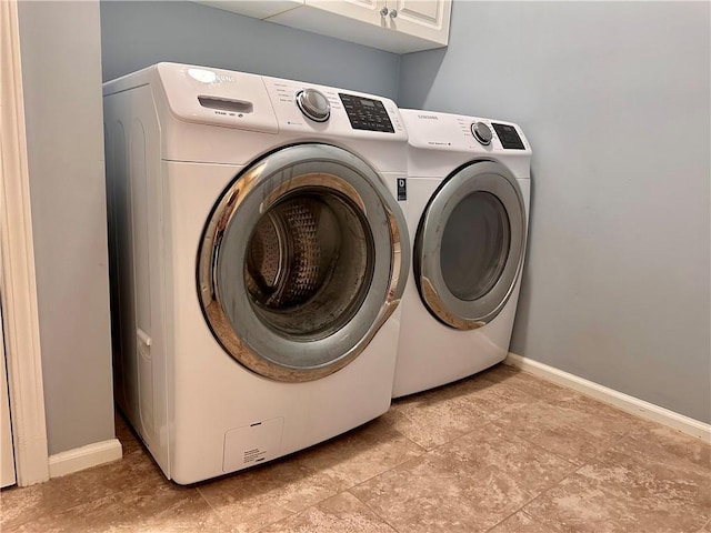 15598 S Blackfeather St, Olathe, KS 66062 - laundry area with independent washer and dryer and cabinet space
