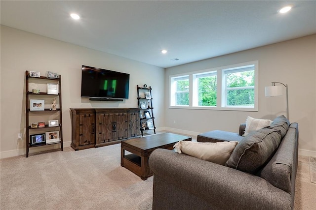 25411 W 142nd Pl, Olathe, KS 66061 - living area with recessed lighting and light colored carpet