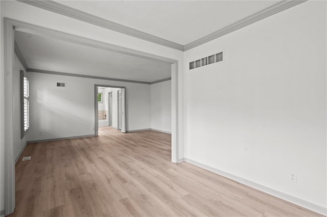 9602 W 116th St, Overland Park, KS 66210 - unfurnished room with ornamental molding and light wood finished floors