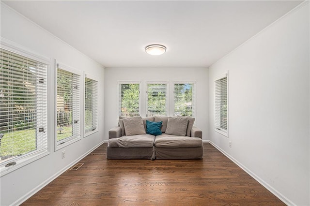 3818 W 52nd Ter, Roeland Park, KS 66205 - sitting room featuring dark wood-style flooring