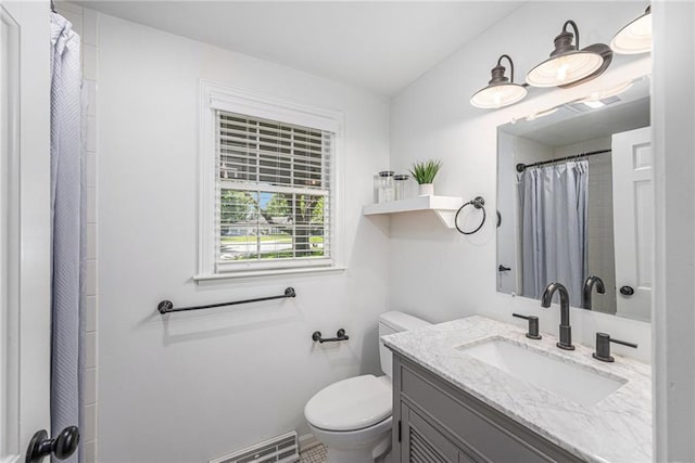 3818 W 52nd Ter, Roeland Park, KS 66205 - bathroom with vanity, curtained shower, and a baseboard radiator