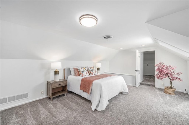 3818 W 52nd Ter, Roeland Park, KS 66205 - carpeted bedroom featuring lofted ceiling and baseboards
