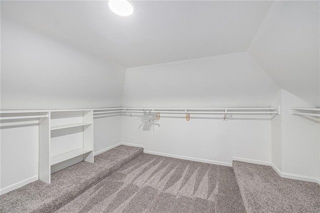 3818 W 52nd Ter, Roeland Park, KS 66205 - walk in closet with carpet flooring and vaulted ceiling