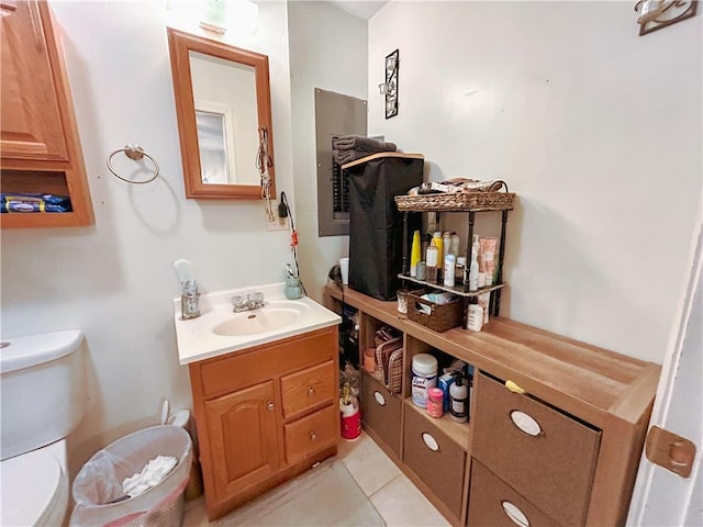 21 Oak Crest Dr, Linn Valley, KS 66040 - bathroom featuring vanity and tile patterned flooring