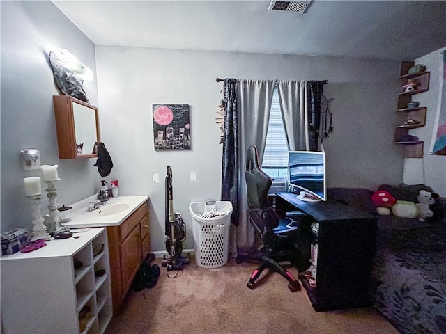 21 Oak Crest Dr, Linn Valley, KS 66040 - office space with light carpet and a sink