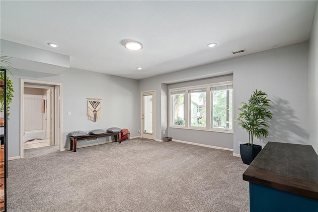 14740 W 128th St, Olathe, KS 66062 - sitting room featuring carpet floors and recessed lighting