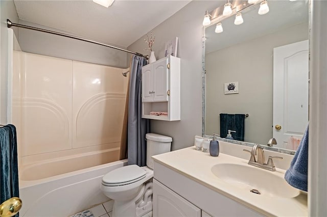 14740 W 128th St, Olathe, KS 66062 - bathroom featuring vanity, shower / bath combo, and tile patterned flooring