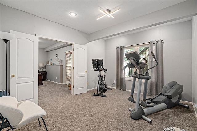 14740 W 128th St, Olathe, KS 66062 - workout room with carpet floors and recessed lighting