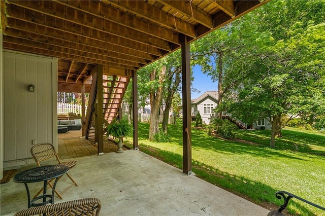 14740 W 128th St, Olathe, KS 66062 - view of patio with stairway