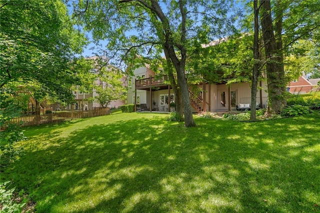 14740 W 128th St, Olathe, KS 66062 - view of yard featuring a wooden deck