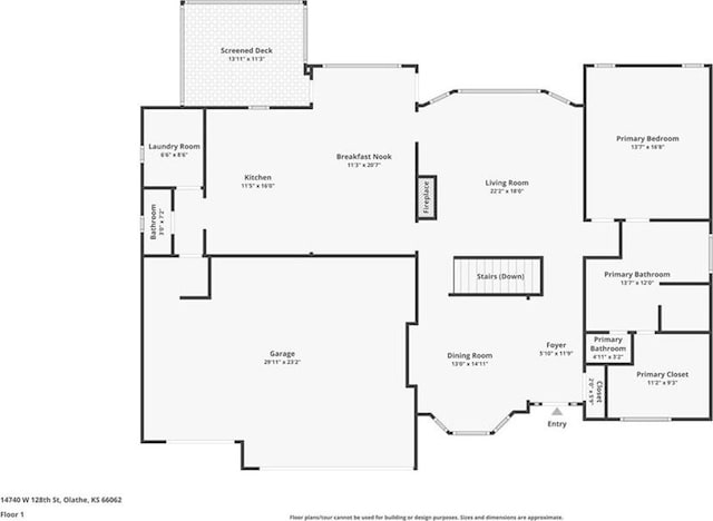 14740 W 128th St, Olathe, KS 66062 - view of floor plan / room layout