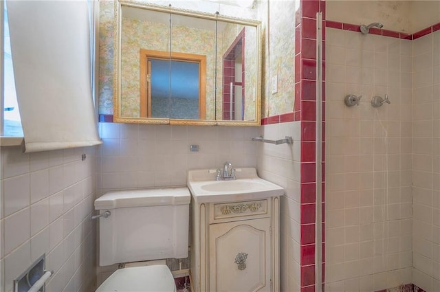 1933 N 83rd Ter, Kansas City, KS 66112 - full bath with tile walls, vanity, and tiled shower