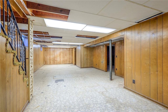 1933 N 83rd Ter, Kansas City, KS 66112 - finished below grade area featuring wooden walls