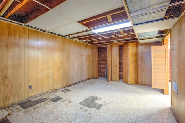 1933 N 83rd Ter, Kansas City, KS 66112 - unfinished below grade area with wooden walls
