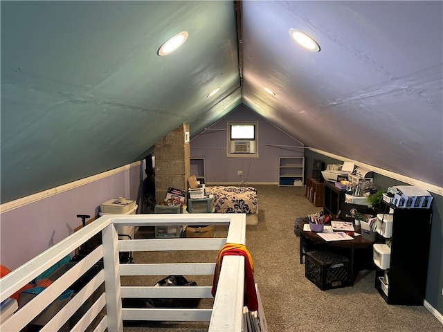 1212 S Harris Ave, Independence, MO 64052 - bonus room featuring carpet, lofted ceiling, and cooling unit