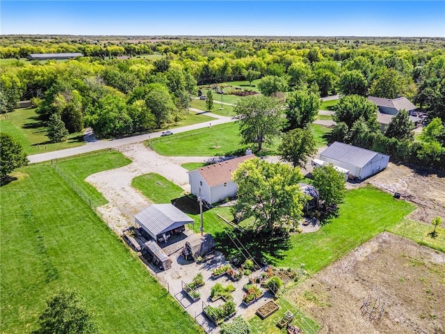 21318 S Briar Rd, Peculiar, MO 64078 - drone / aerial view of a heavily wooded area