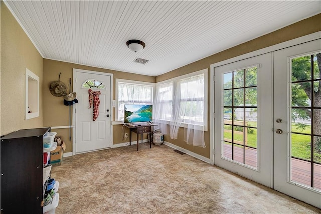 1002 S Olive St, Holden, MO 64040 - sunroom / solarium featuring french doors