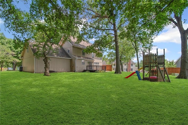 320 SW Raven Ct, Lees Summit, MO 64081 - view of grassy yard with a playground