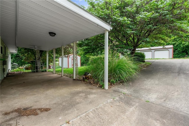 602 N Westview Dr, Richmond, MO 64085 - view of patio / terrace featuring a shed
