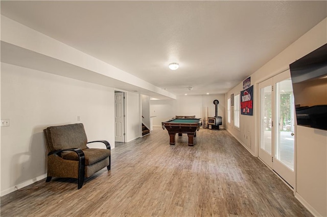 106 Timber Valley Dr, Linn Valley, KS 66040 - game room featuring wood finished floors and pool table