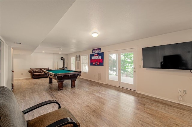 106 Timber Valley Dr, Linn Valley, KS 66040 - rec room featuring billiards table and wood finished floors