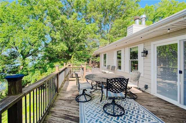 106 Timber Valley Dr, Linn Valley, KS 66040 - wooden deck with outdoor dining space