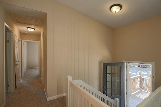 18205 E 27th St S, Independence, MO 64057 - hall featuring an upstairs landing and light carpet