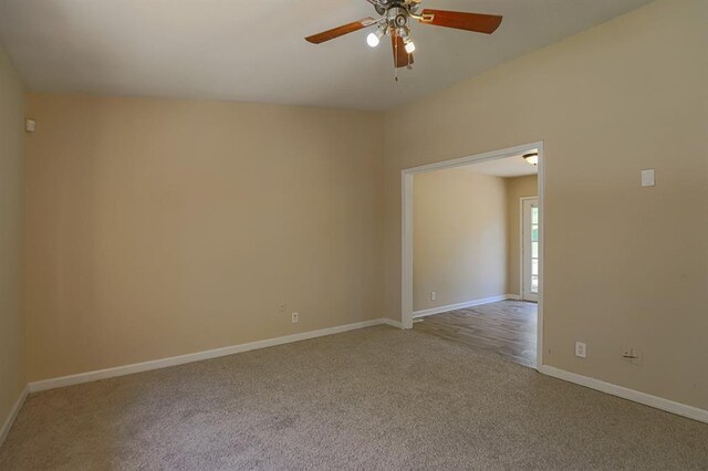18205 E 27th St S, Independence, MO 64057 - carpeted empty room featuring a ceiling fan and baseboards