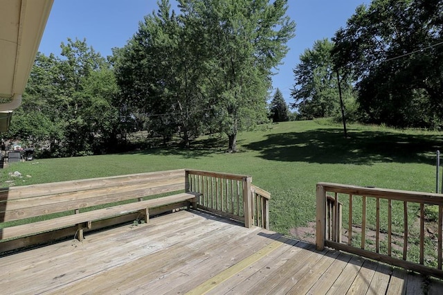 18205 E 27th St S, Independence, MO 64057 - deck with a yard and view of wooded area